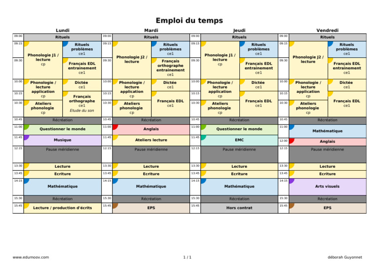 emploi-du-temps-cp-ce1-2022-2023-pdf