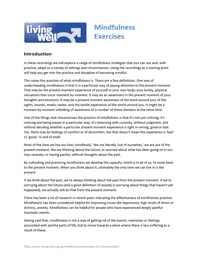 Mindfulness Introduction Pdf