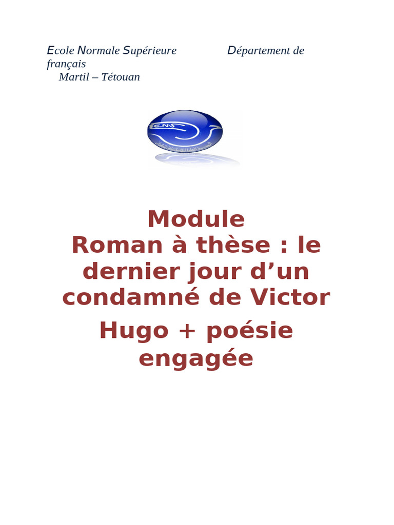 Module 3 Le Dernier Jour D - Un Condamné Final | PDF