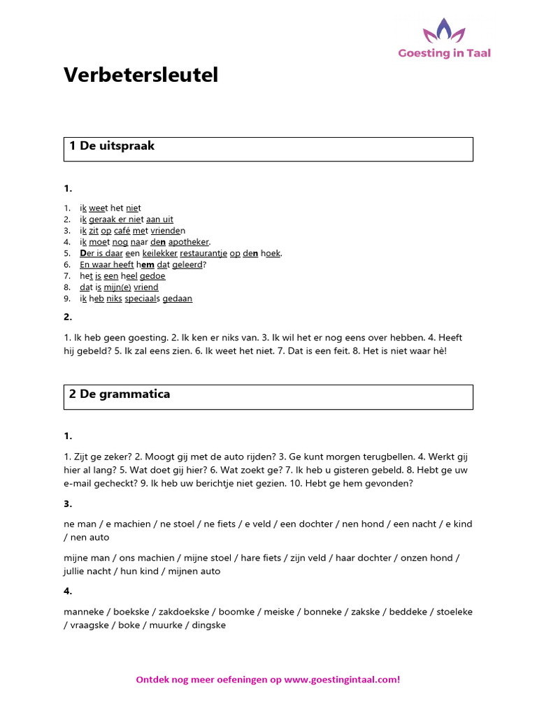 Verbetersleutel - En | PDF