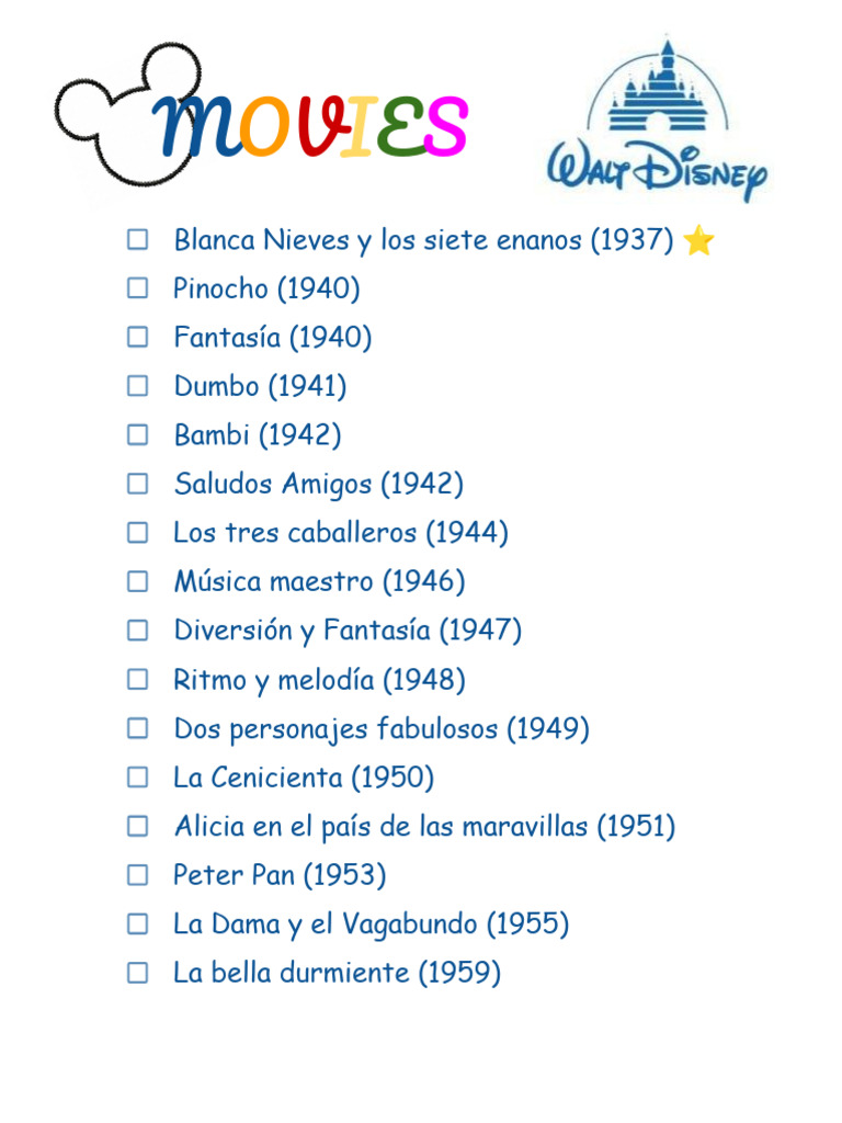 Peliculas de Disney | PDF