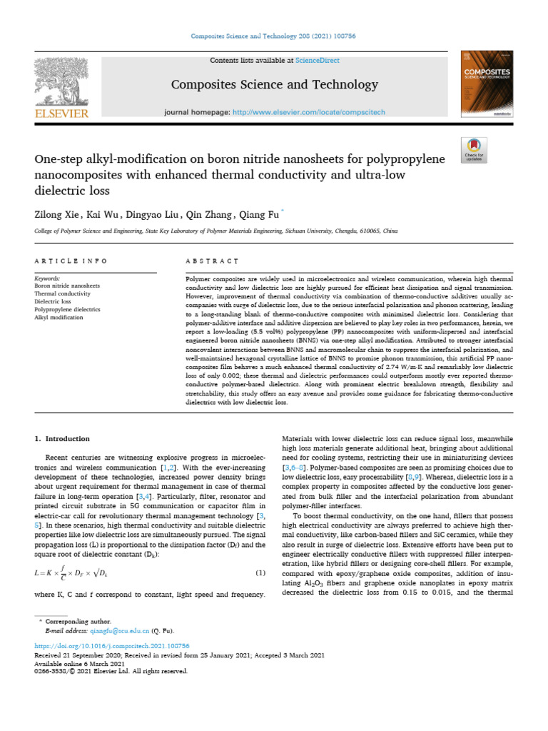 @@2021 - One-Step Alkyl-Modification On Boron Nitride Nanosheets For ...