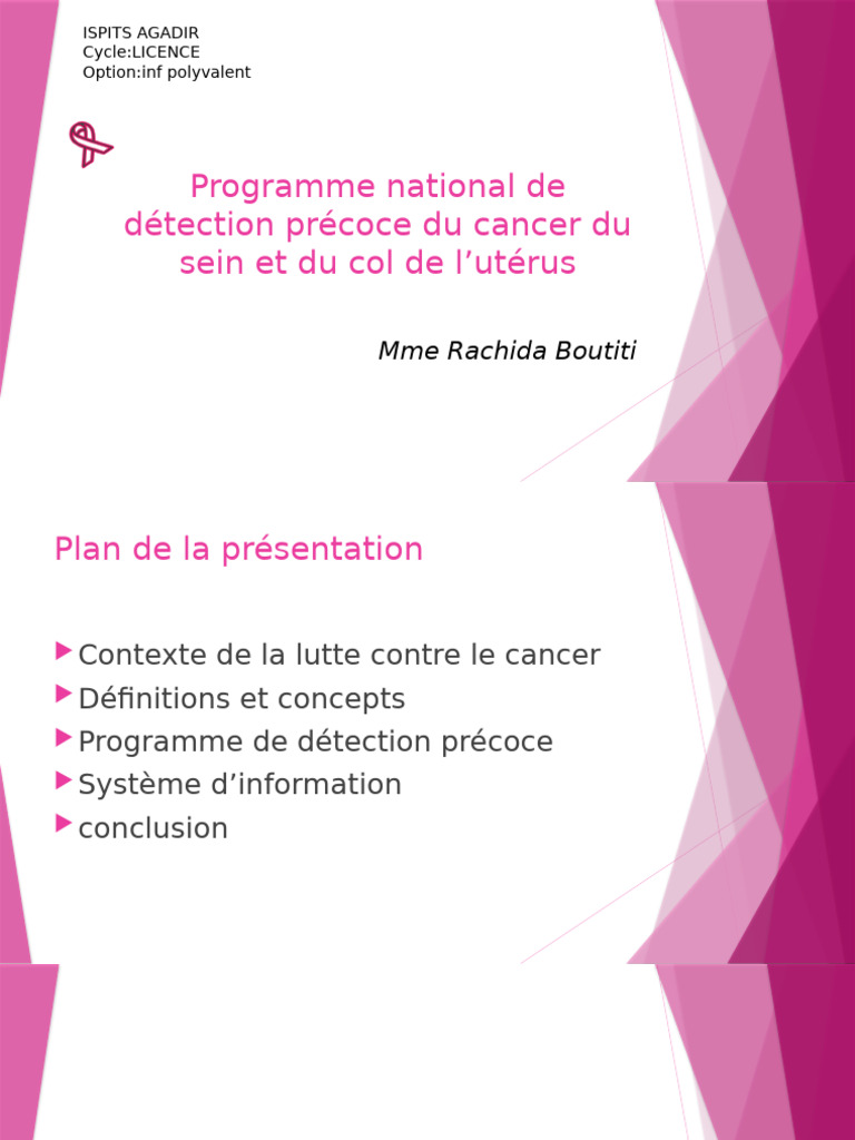 00-Programme National de Détection Précoce Du Cancer | PDF