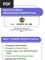 Budaya Kerja Organisasi Pemerintah