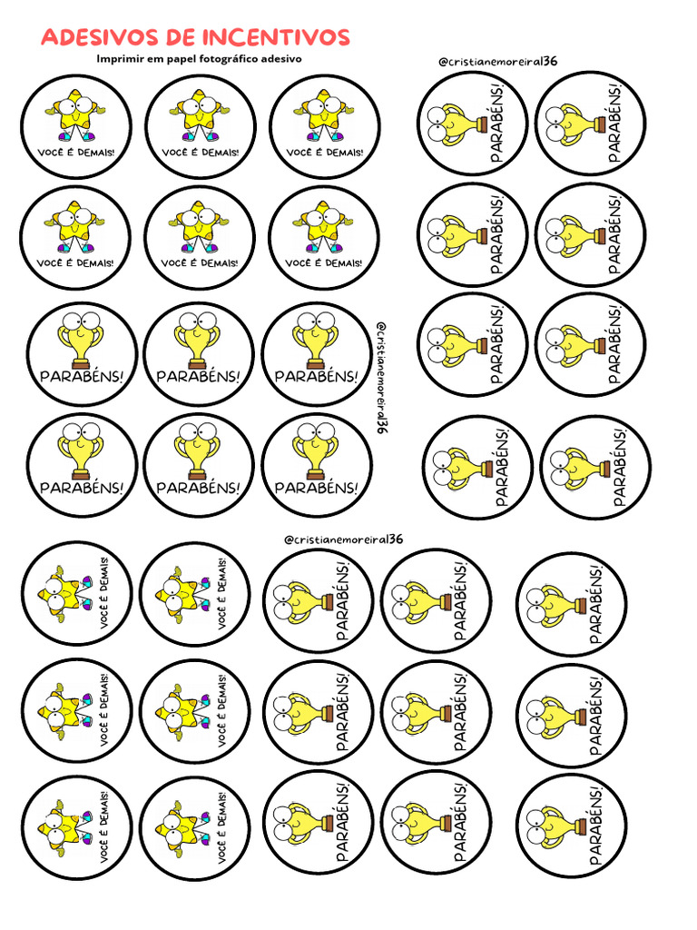 Adesivos Pequenos - Etiquetas | PDF