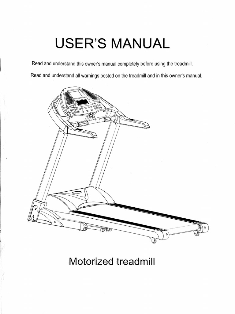 Treadmill Manual | PDF