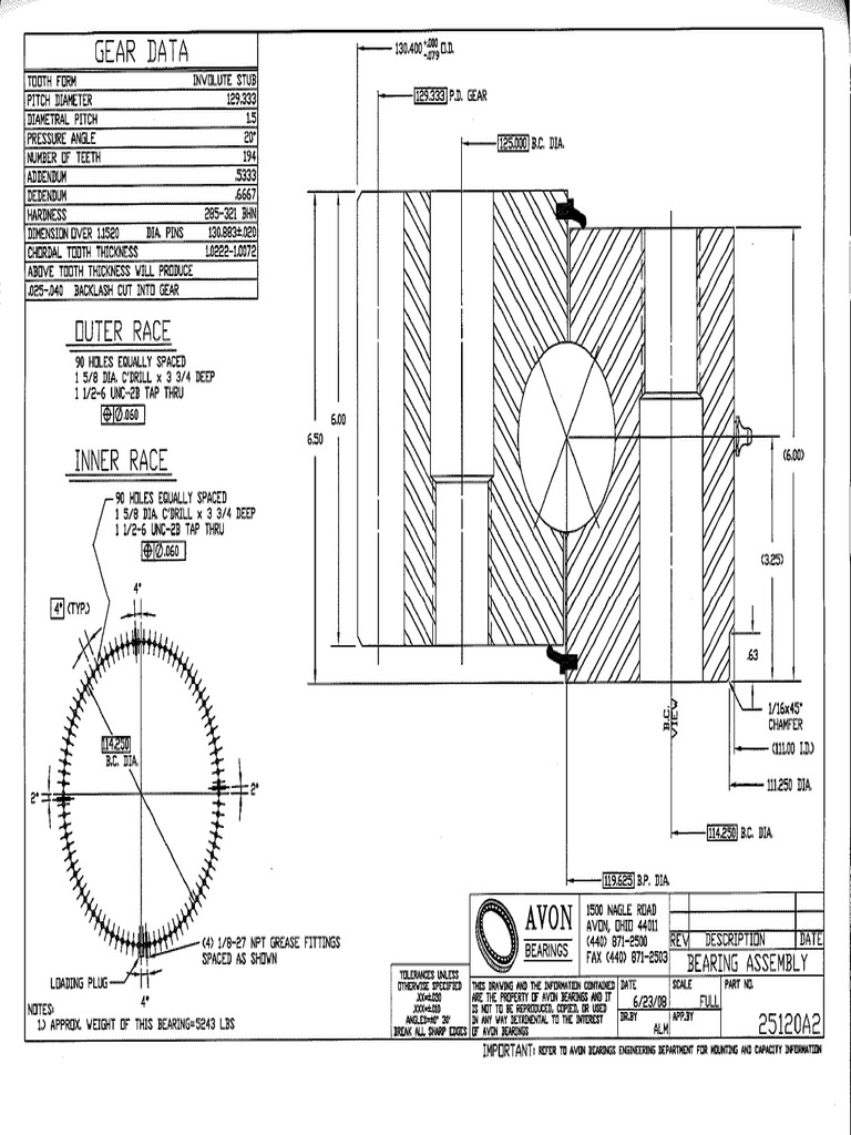 Crane Turntable Bearing Inspection Guide | PDF | Bearing (Mechanical ...