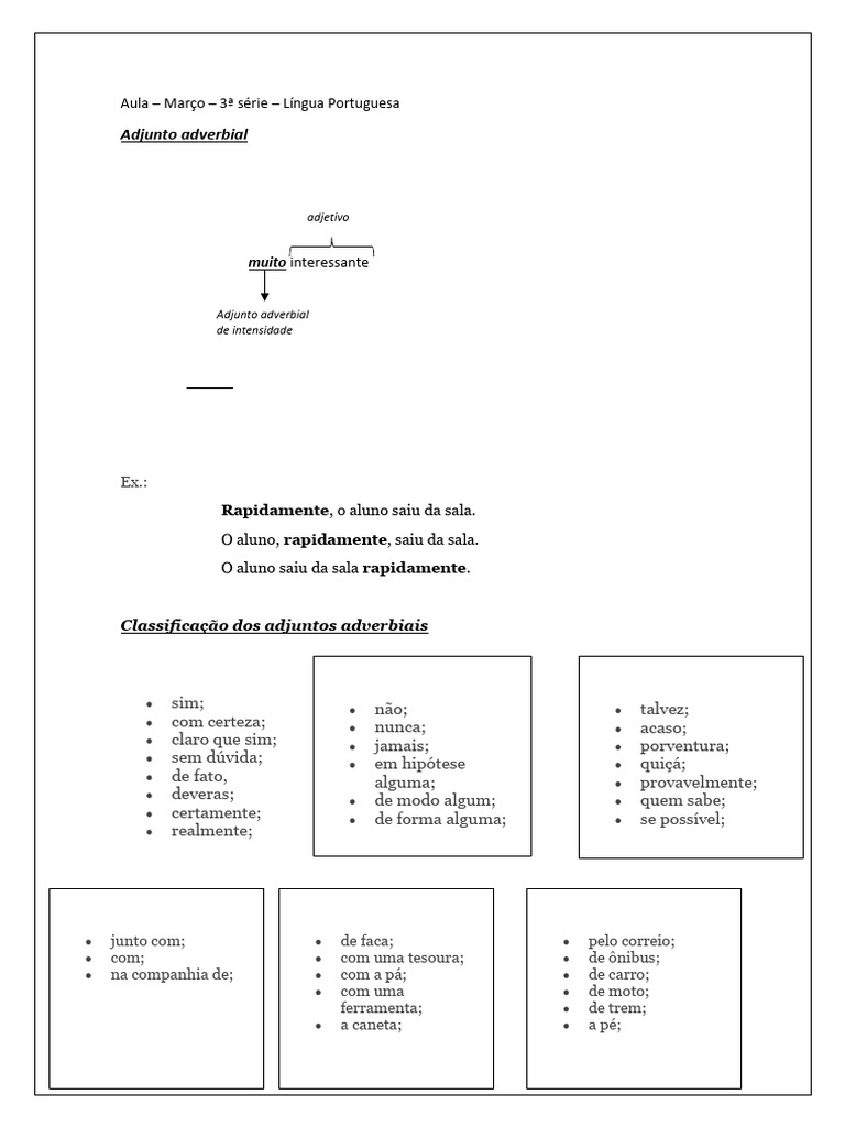 Adjunto Adverbial Ex | PDF