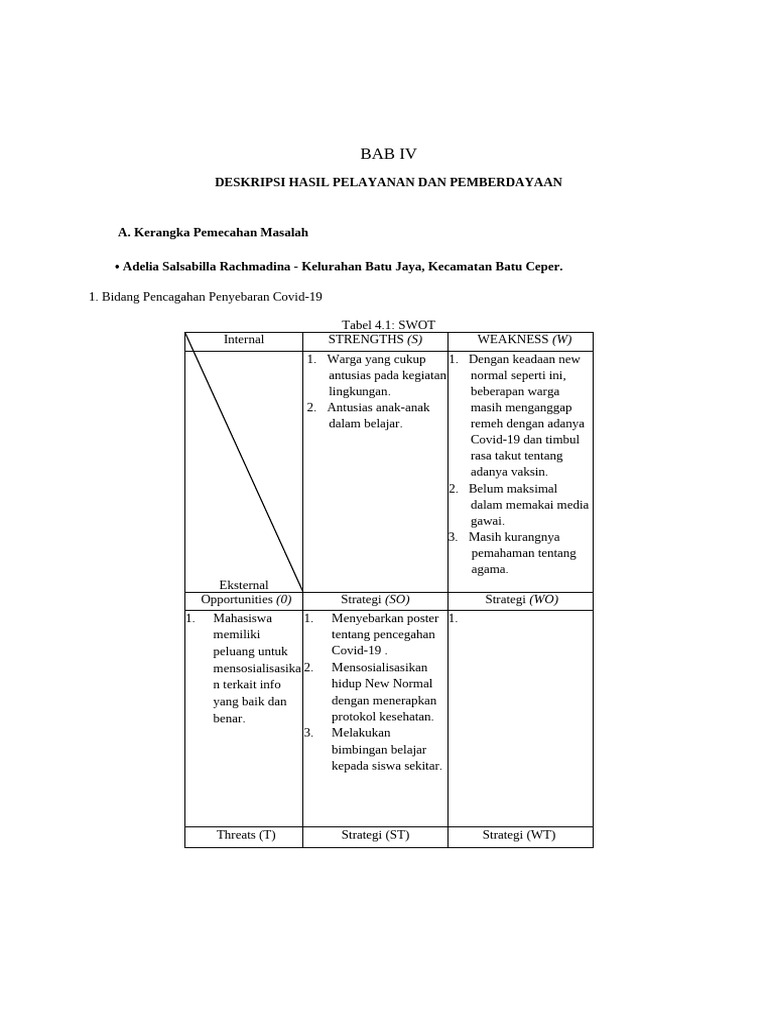 Analisis swot pdf