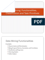 Data Mining - Functionalities, Classification and Task Primitives