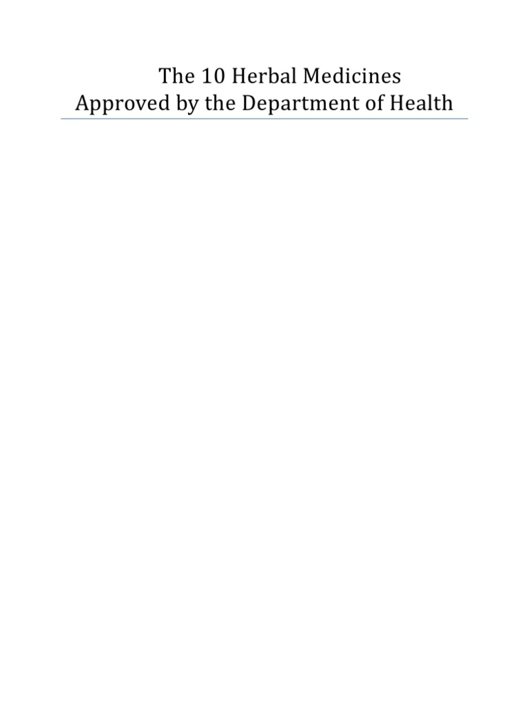 The 10 Herbal Medicines Approved by DOH Garlic Medicine