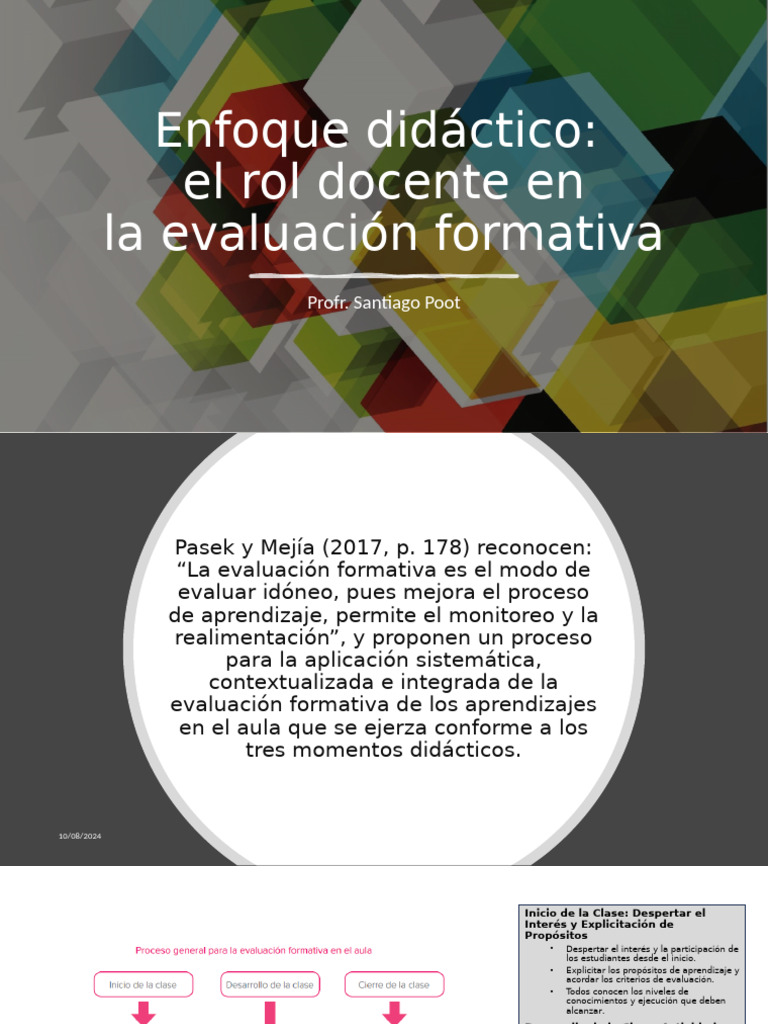 Rol del Docente en Evaluación Formativa | PDF | Evaluación | Aprendizaje