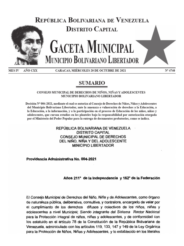 004-2021 #4740 Amenaza o Vulneración de Derechos A La Educación, A La ...