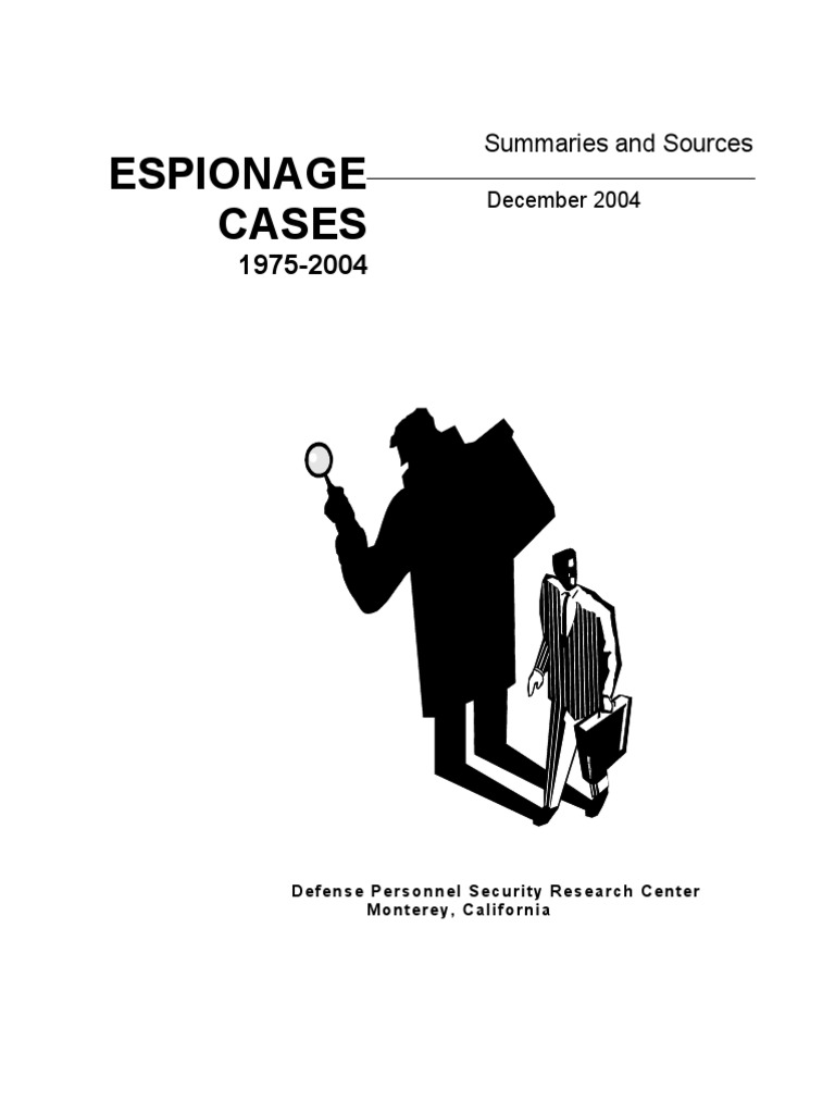 Espionage Cases 7504 PDF Espionage Central Intelligence Agency