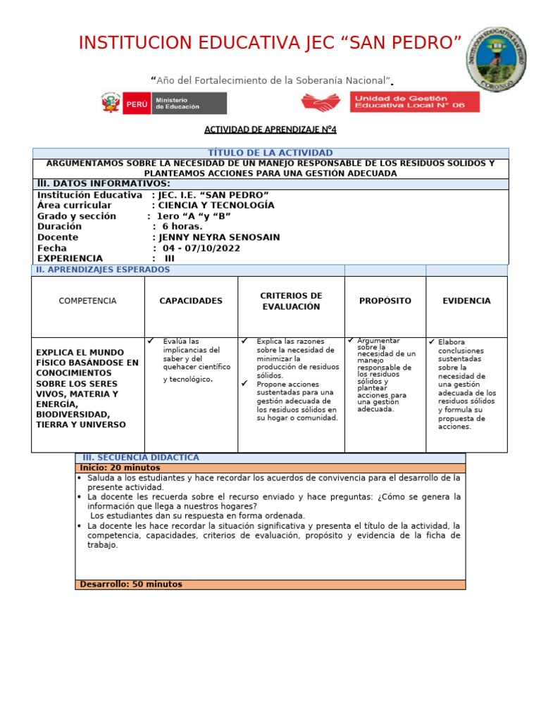 Actividad 4 - 1ero | PDF