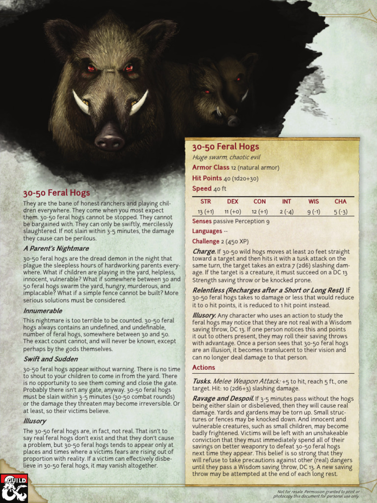 30 50 Feral Hogs | PDF