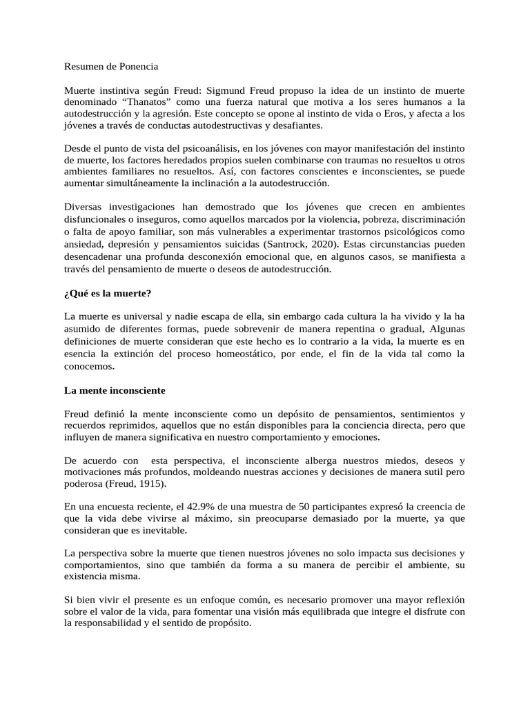 Resumen de Ponencia | PDF