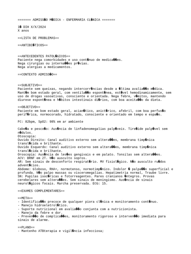 ENFERMARIA | PDF
