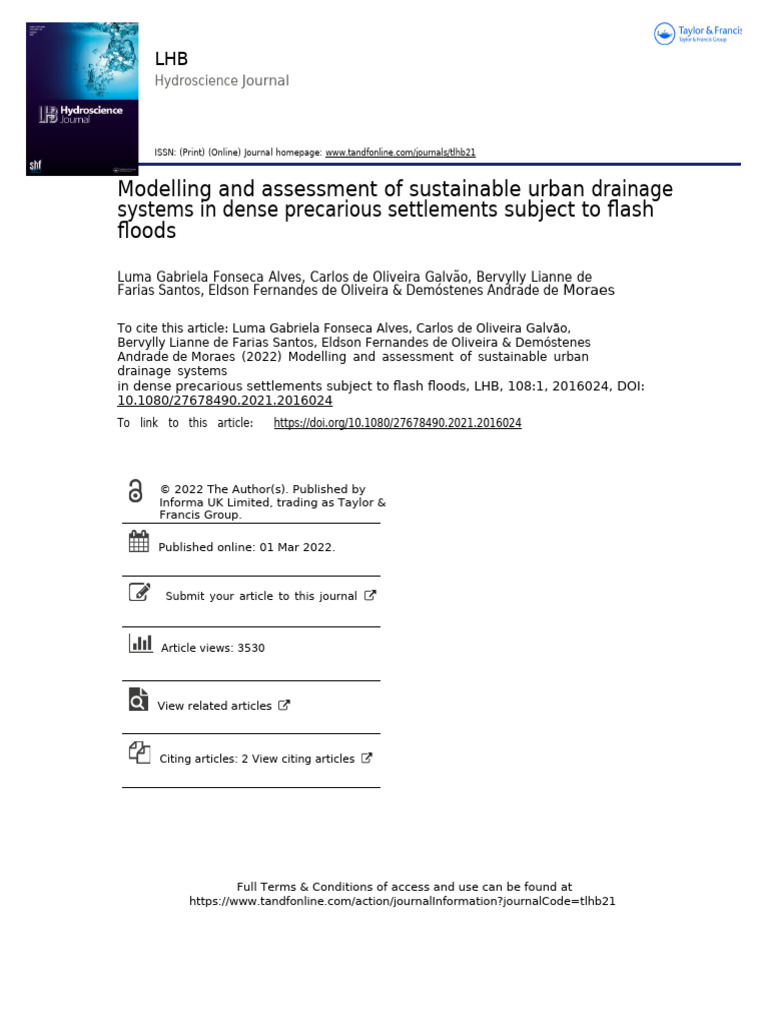 J15.Modelling and Assessment of Sustainable Urban Drainage Systems in ...