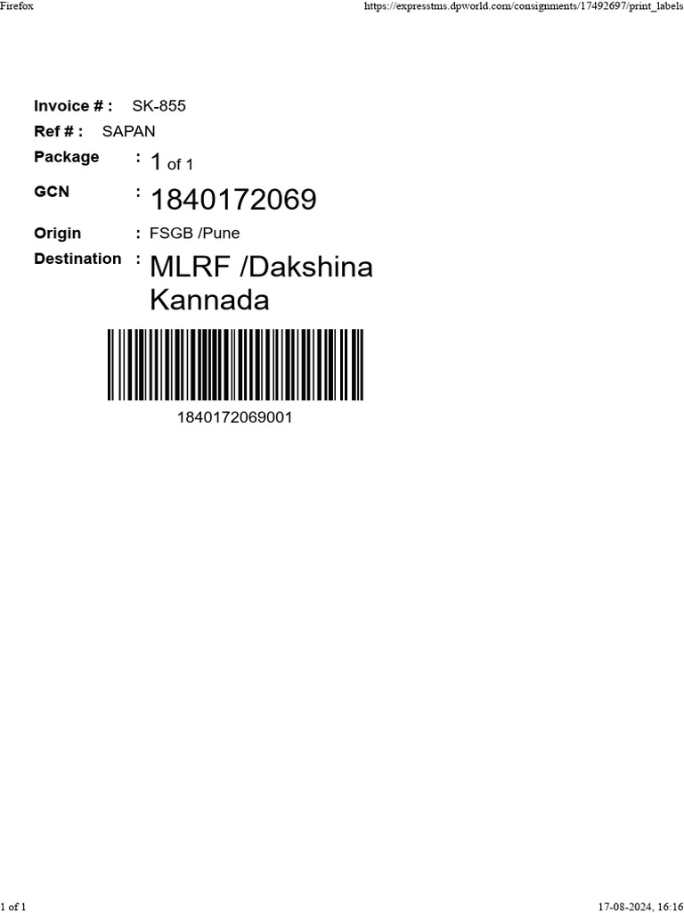 Print labels 575001 pdf
