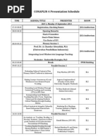 Download Conaplin 2011 Schedule by Arassh Sidik Fatahillah SN77783465 doc pdf