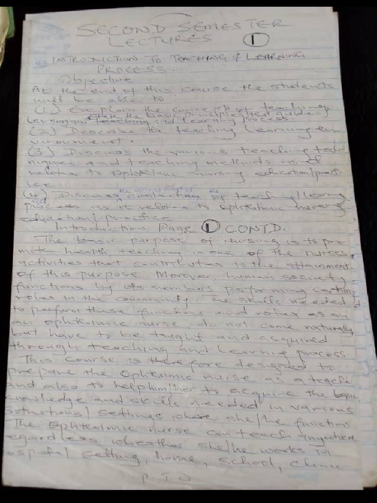 Introduction To Teaching And Learning Process Pdf