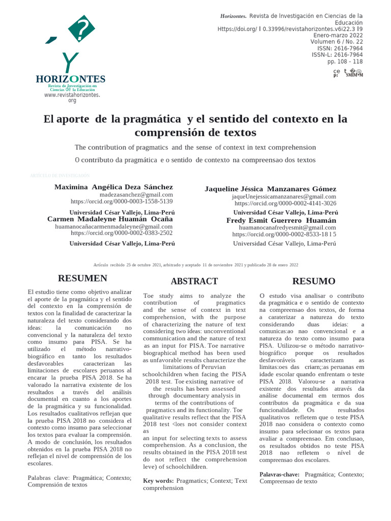Articulopragmaticaycontexto FDFDF | PDF