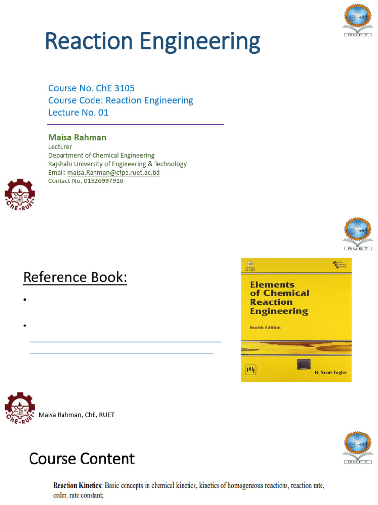 Introduction to Chemical Reaction Engineering | PDF | Chemical Reactor ...