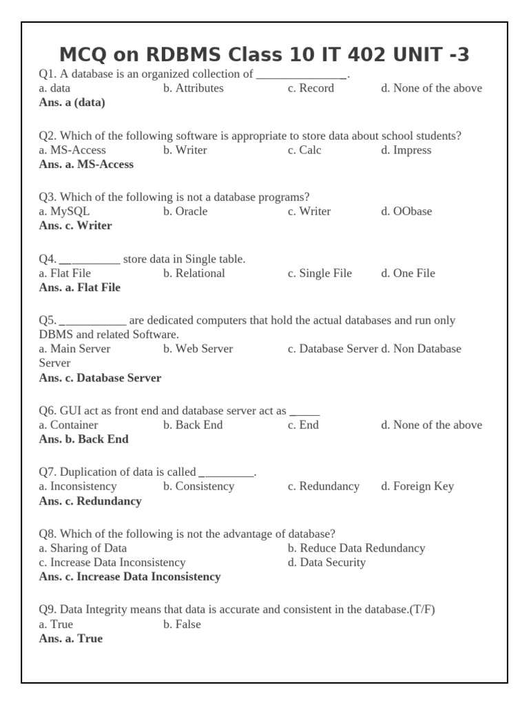 RDBMS (I T) Ak | PDF