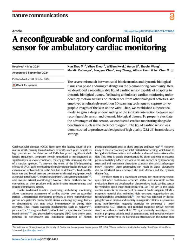 A Recon Gurable and Conformal Liquid Sensor For Ambulatory Cardiac ...
