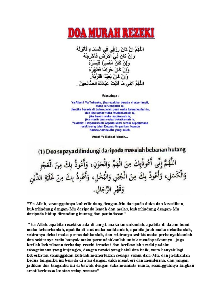 Doa Murah Rezki Pdf