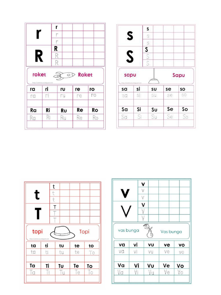 Huruf R, S, T, V, W, X, Y, Z | PDF