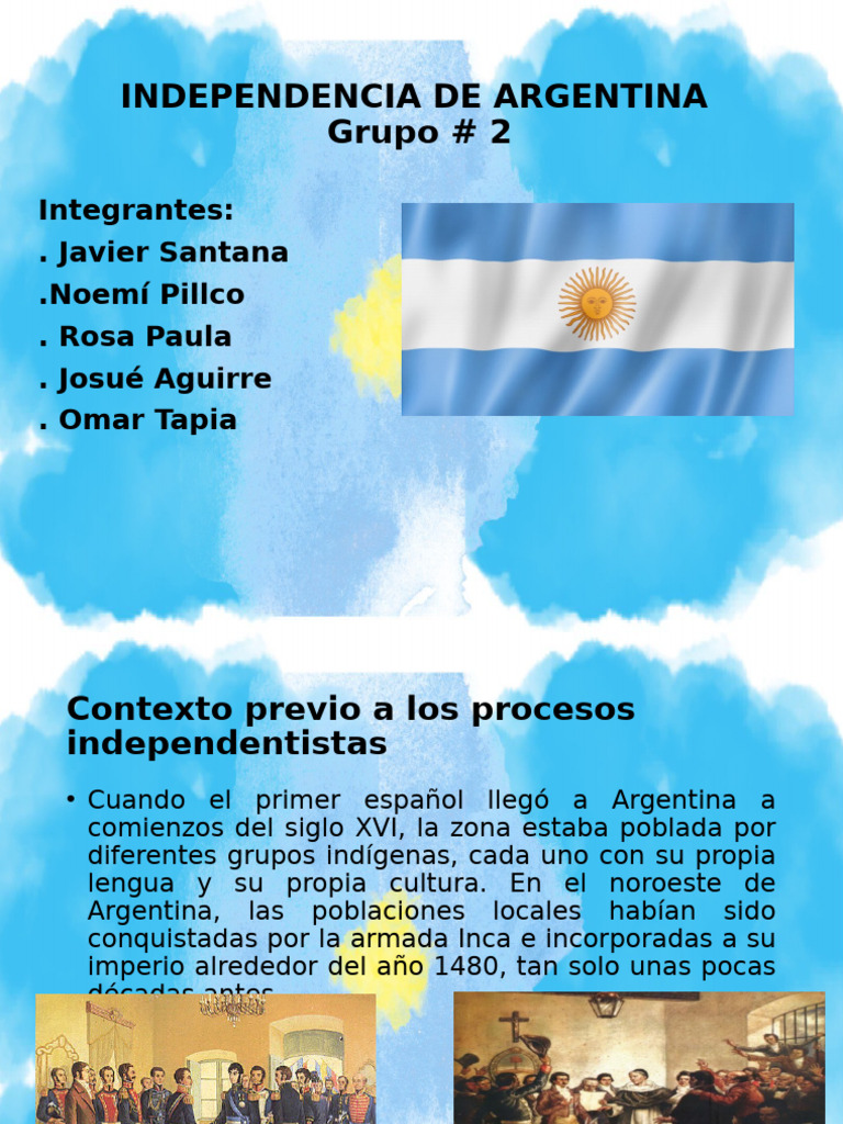 Independencia de Argentina Diapositivas | PDF