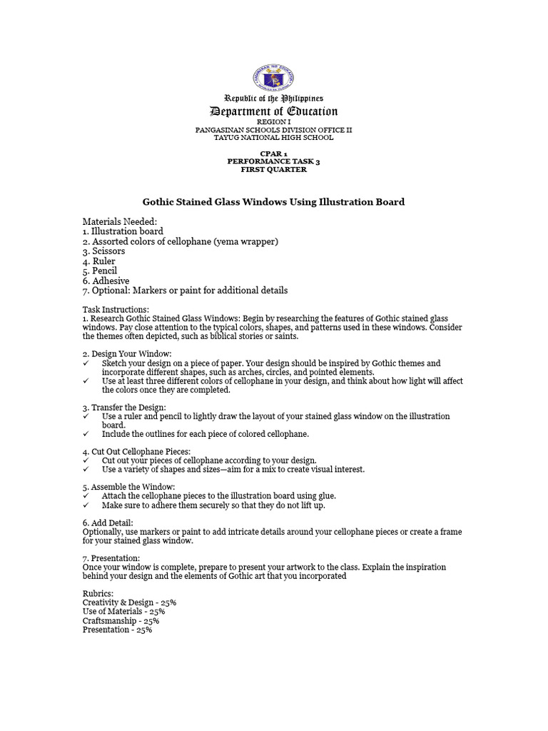 Performance Task | PDF