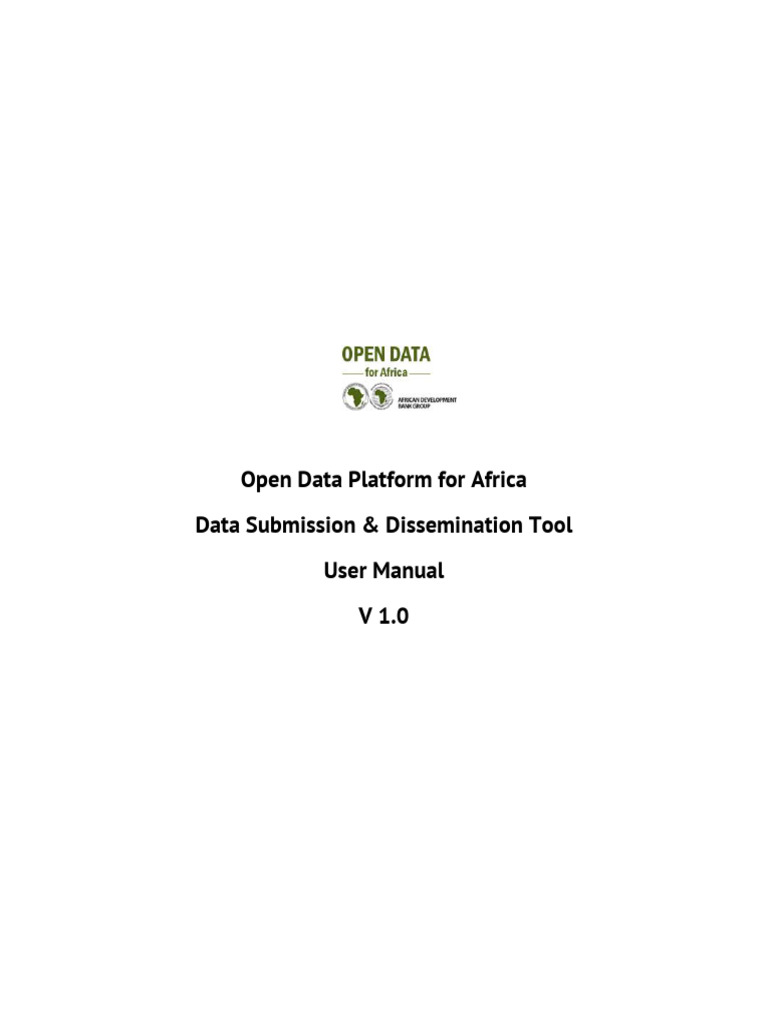 Open Data Platform For Africa - User Manual | PDF