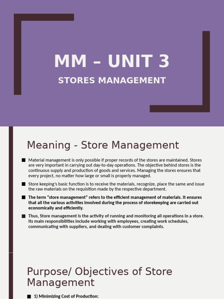 MM - Unit 3 | PDF