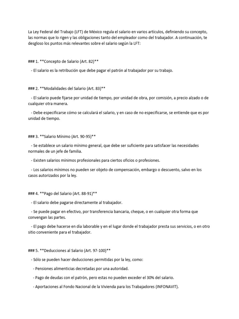 La Ley Federal Del Trabajo | PDF