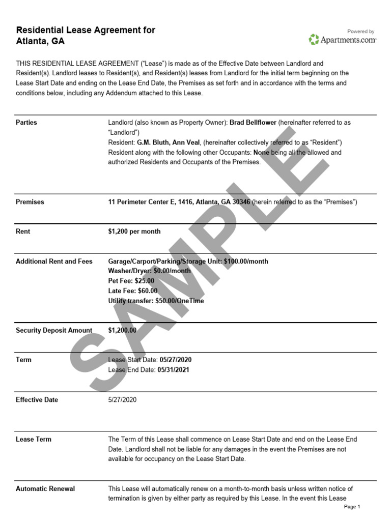 Apts_Sample_Residential_Lease_Agreement | PDF