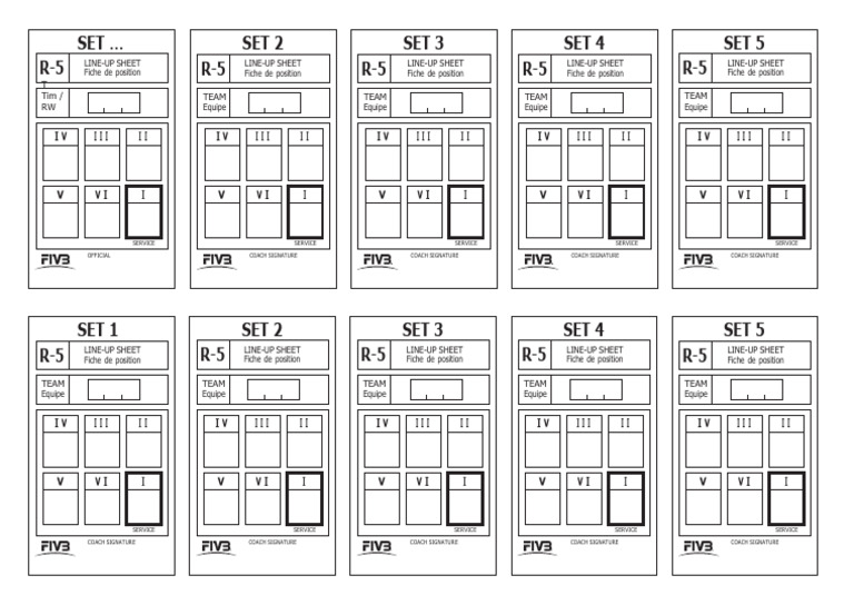 Main - Fiv3 Volleyball Line Up Sheets | PDF