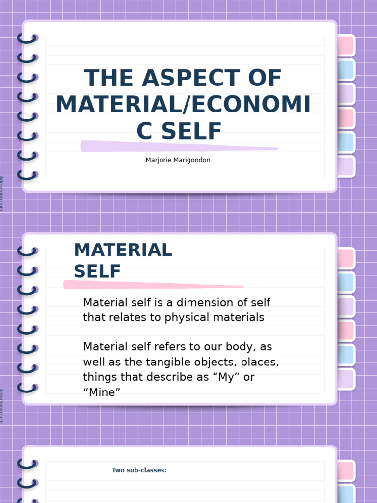 The Aspect of Material Economic Self | PDF