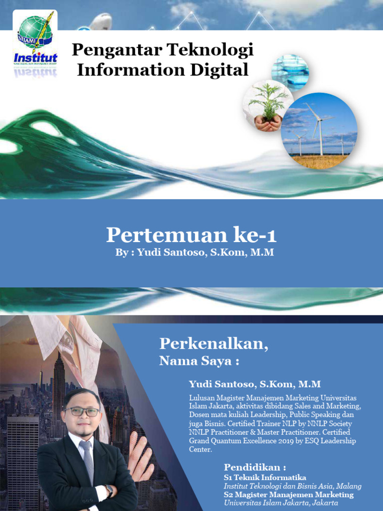 Materi 1 Pengantar Teknologi Informasi Digital | PDF