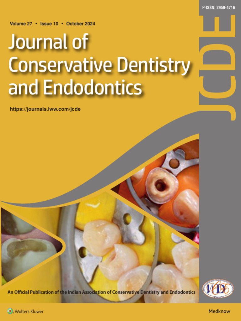Journal of Conservative Dentistry 2024 | PDF | Receiver Operating