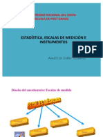 Estadística, Escalas de Medición e Instrumentso.