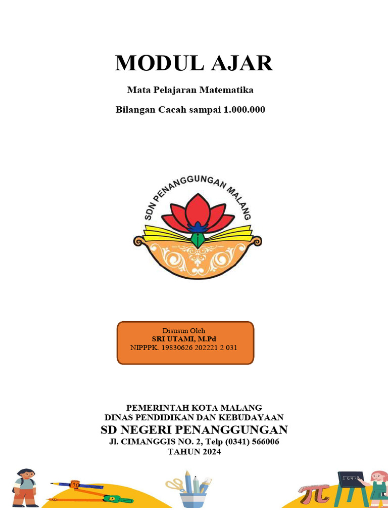 Modul Ajar Matematika Kelas 5 Bilangan Cacah Sampai 1.000.000 | PDF