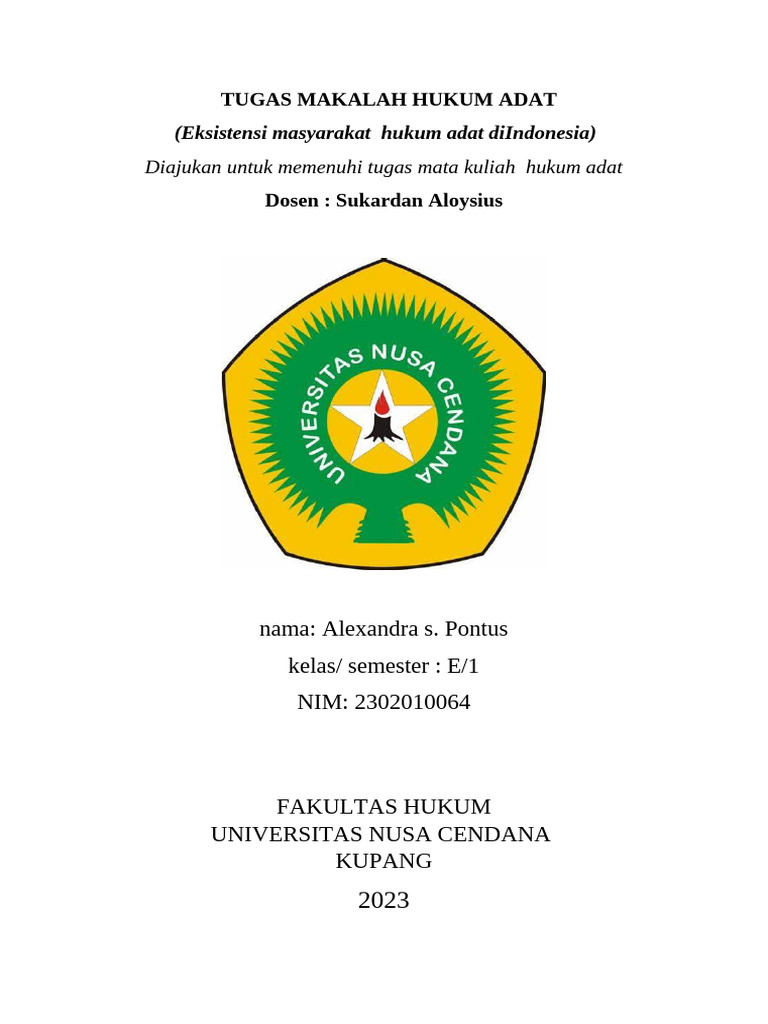 Makalah Hukum Adat Pdf