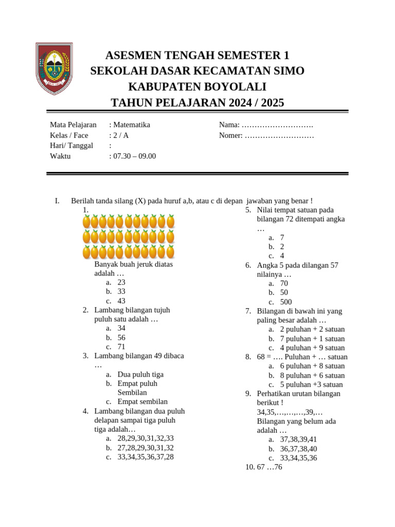 Matematika Kelas 2 Pdf