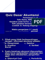 Download Quiz Dasar Akuntansi 1-6 by anon-60524 SN7779256 doc pdf