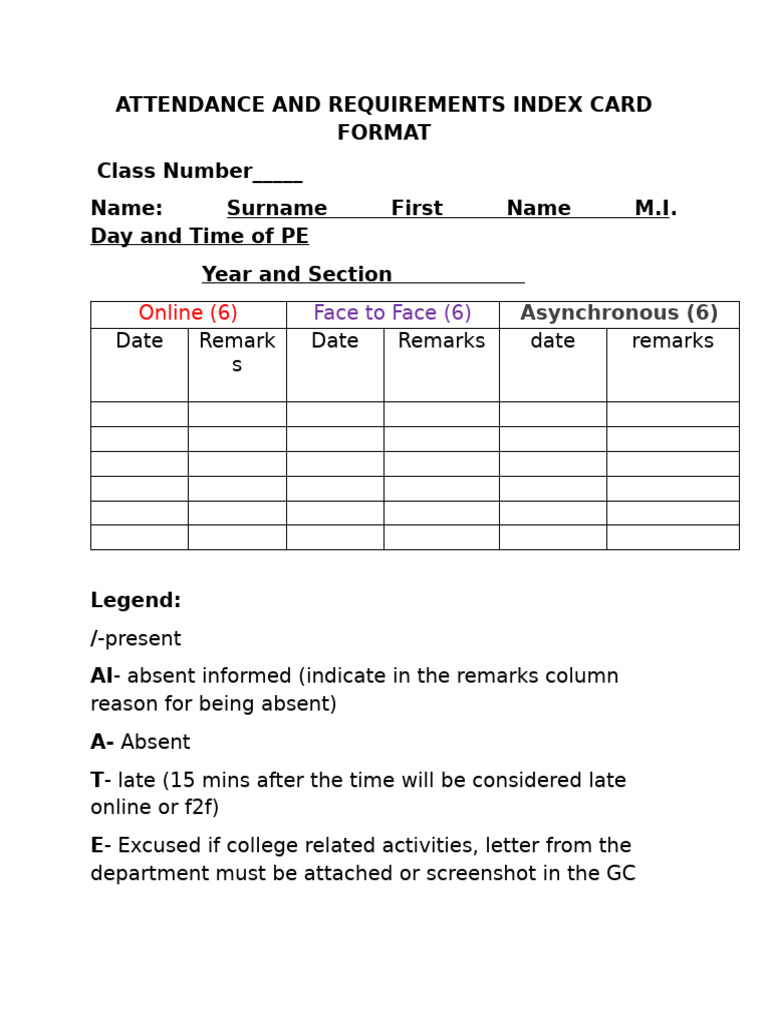 Index Card | PDF