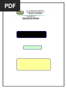 Sepedi Grade 11 Literature Study Guide 2024-1
