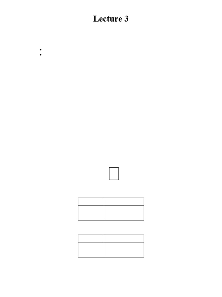 Lecture 3 | PDF